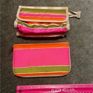 Sportsac pair: zip around wallet and makeup bag with mirror.